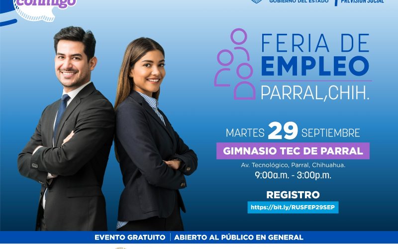 Invita STPS a la Feria de Empleo en Parral, se ofertarán más de mil empleos