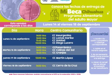 Conoce dónde entregará DIF Municipal el Programa Alimentario del Adulto Mayor esta semana