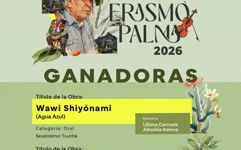 Presenta Secretaría de Cultura a ganadoras del Premio de Literatura Indígena “Erasmo Palma” 2026