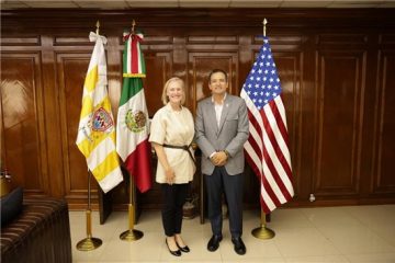 Visita nueva Cónsul General de Estados Unidos en Ciudad Juárez al alcalde Marco Bonilla