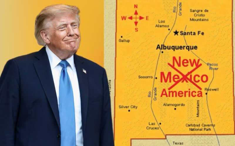 Trump rebautiza Nuevo México como «Nueva América» en un mapa