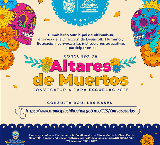 ¡Celebra nuestras tradiciones! Invita Municipio a participar en Concurso de Altares de Muertos