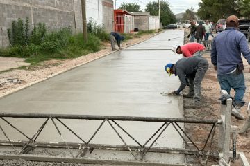 Avanza Municipio al 50% la pavimentación de la calle Francisco I. Madero en Villa Juárez