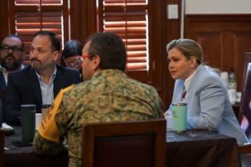 Maru Campos preside Mesa de Seguridad en Palacio de Gobierno