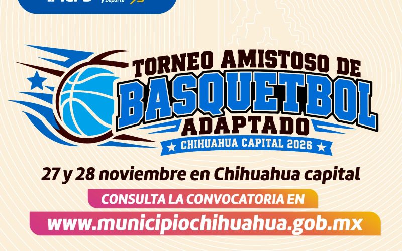 Invita Municipio a equipos a participar en el Torneo Amistoso de Básquetbol Adaptado