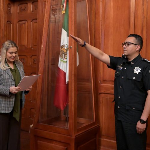 Maru Campos toma protesta a Luis Aguirre como nuevo titular de la SSPE
