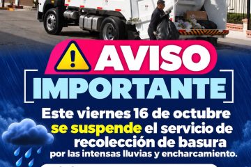 Servicio de recolección de basura se suspende debido a temporal lluvioso y encharcamientos