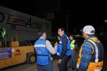 Supervisa René Chavira recarpeteo nocturno de más de mil 800 m² en periférico de la Juventud