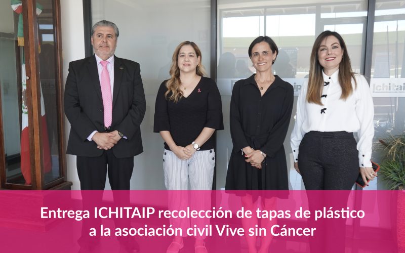 Entrega ICHITAIP recolección de tapas de plástico a la asociación civil Vive sin Cáncer